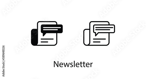 Newsletter icon stock illustration.