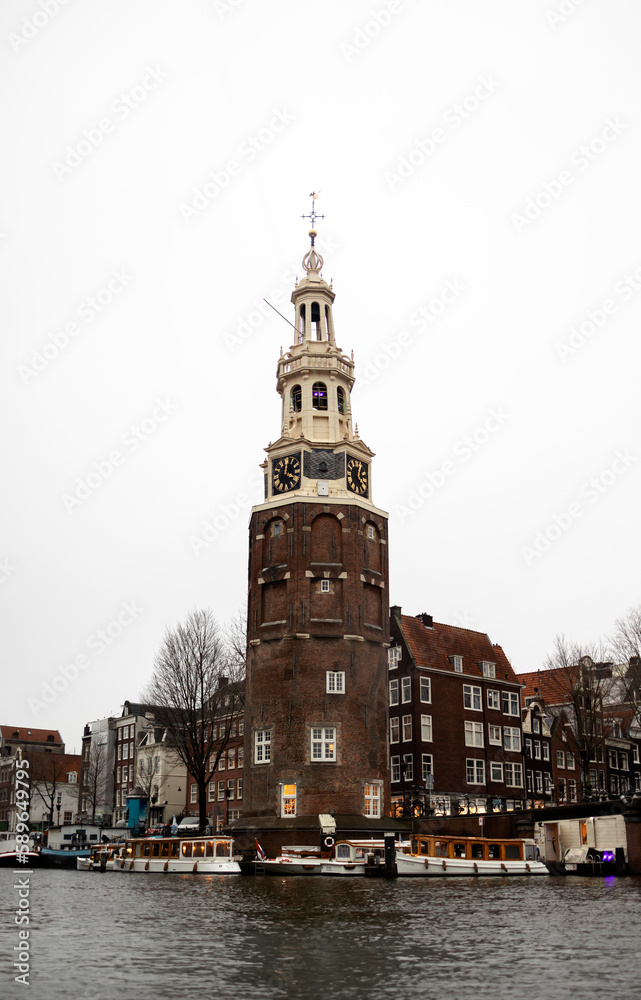The Montelbaanstoren is a tower on bank of the Oudeschans – a canal in Amsterdam.