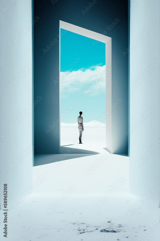 Fototapeta premium in search of a soul, Generative AI
