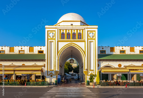 Foto New market (Nea Agora) in Rhodes old town, Greece