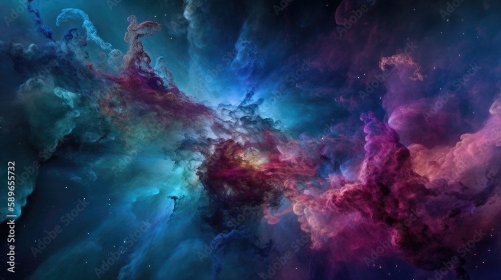 Bursting Nebula. Generative AI