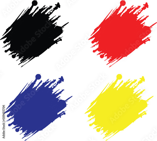 strokes and splashes, Brushes, Color Brushes, Stroke, Outline