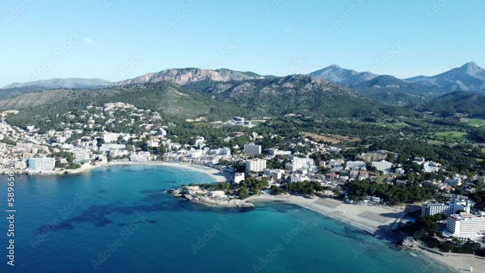 Paguera aerial view. Holiday destination on the island of Majorca Paguera aerial view. Holiday destination on the island of Majorca