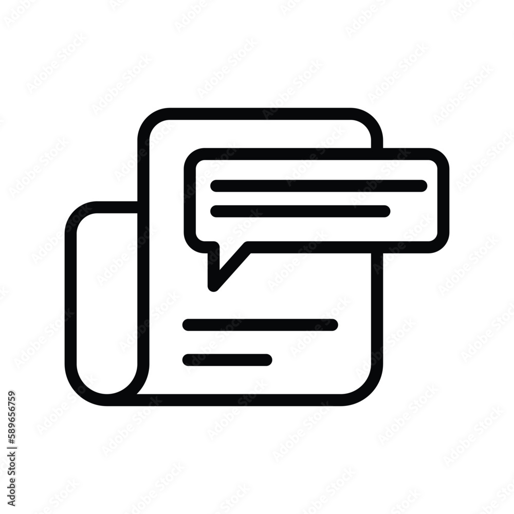 Newsletter icon stock illustration. Newsletter icon stock illustration.
