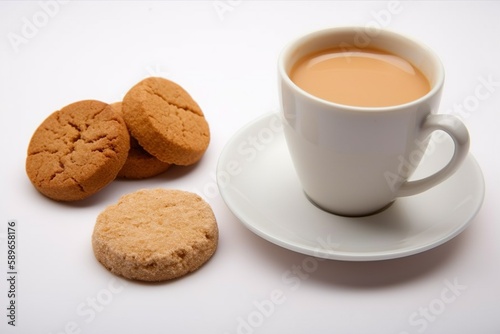 cup of coffee and cookies, cup of coffee with cookies, latte and freshly baked cookies