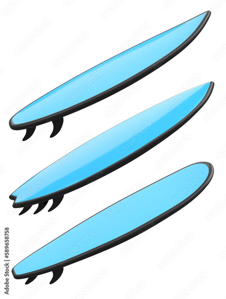 Set of surfboard for summer surfing on surf board on white background. Set of surfboard for summer surfing on surf board on white background.