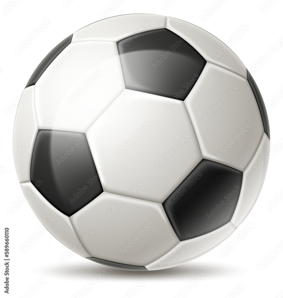 Soccer ball. Realistic football symbol. Goal sign Soccer ball. Realistic football symbol. Goal sign