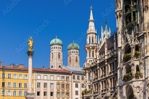 Famous Munich City Hall at Marienplatz © Picturellarious