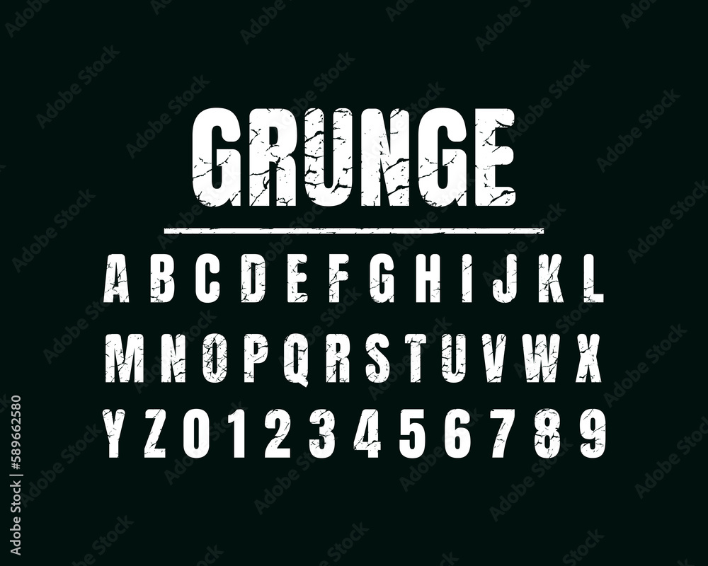 Grunge Vector Fonts for cool Display or Titles