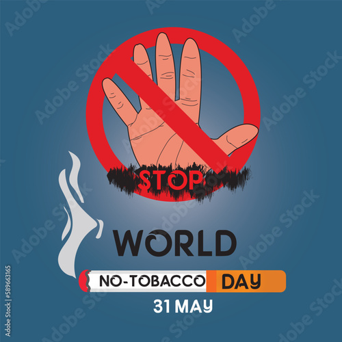 world no tobacco day vector design template 