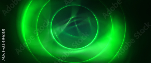 Abstract green background with circles