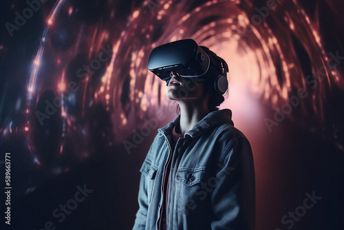 Virtuelle Welt mit VR-Brille © Christian