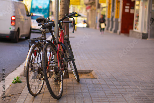 City two wheeled bike transport © markysha