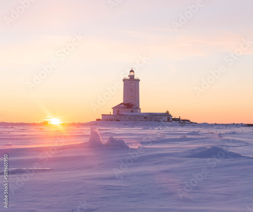 Tolbukhin Lighthouse, Gulf of Finland, Leningrad Region, Russia