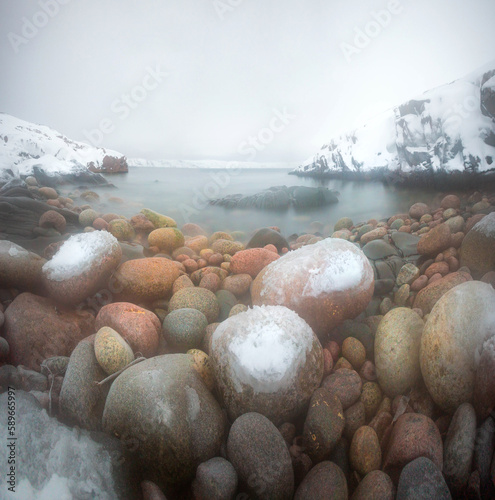 Barents Sea coast, Teriberka, Murmansk region, Russia