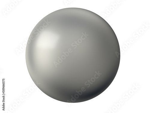 Metal sphere. Isolated. 3d illustration.