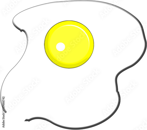 Egg With yellow yolk for breakfast 