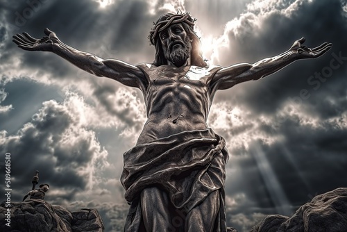 Crucifixion of Jesus Christ made with generative AI