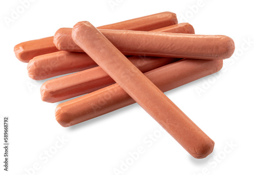 wurstel sausage or Vienna sausages isolated photo