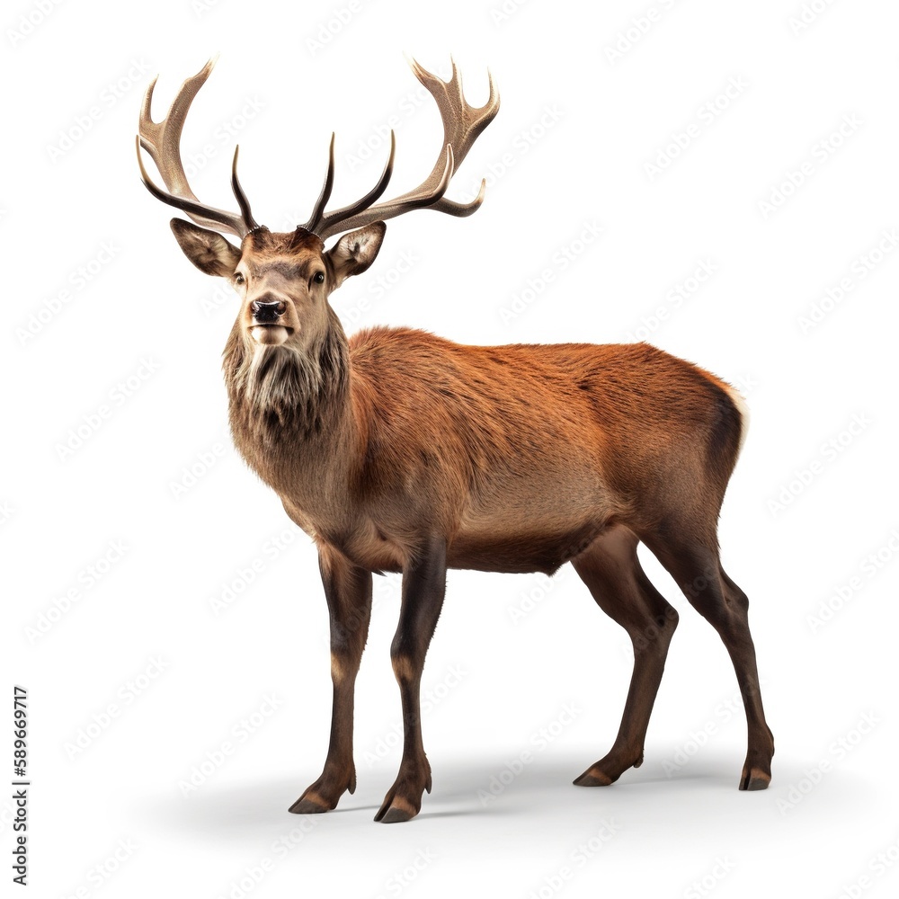 Fototapeta premium deer isolated on white background
