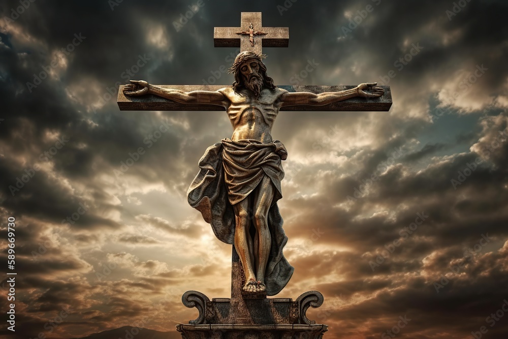 Crucifixion of Jesus Christ made with generative AI Crucifixion of Jesus Christ made with generative AI