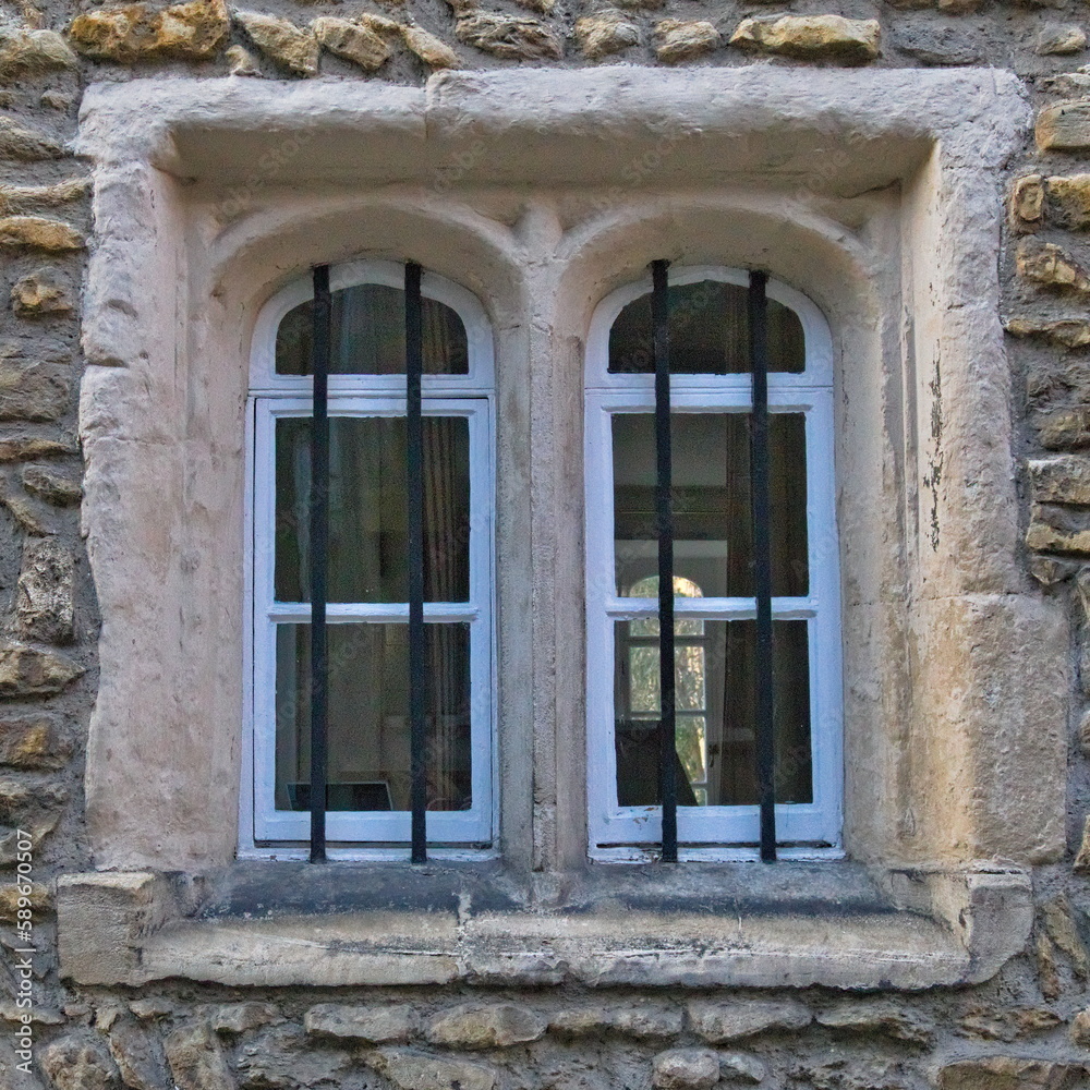 old window in a wall