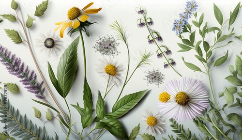 Flower bouquet qith soft colors and translucid petals macro on white background, generative ai