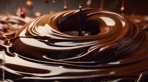 Creamy Chocolate. Generative ai