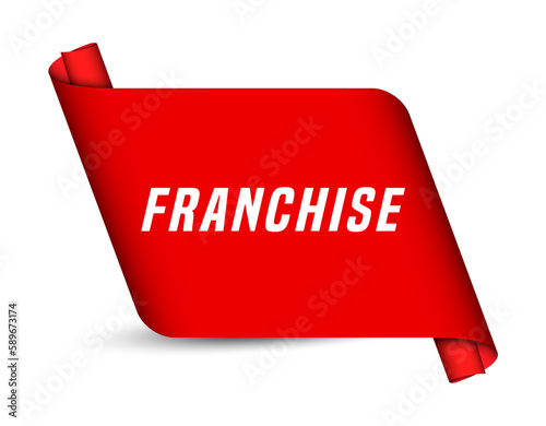 Colorful vector flat design banner franchise. This sign is well adapted for web design.
