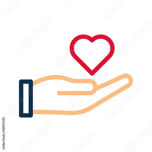 Charity icon. sign for mobile concept and web design. vector illustration