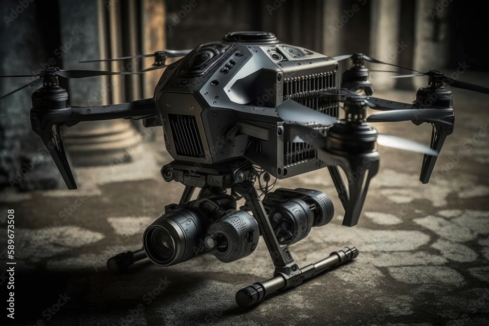 Unmanned aerial vehicles the future of photography. AI generated Unmanned aerial vehicles the future of photography. AI generated