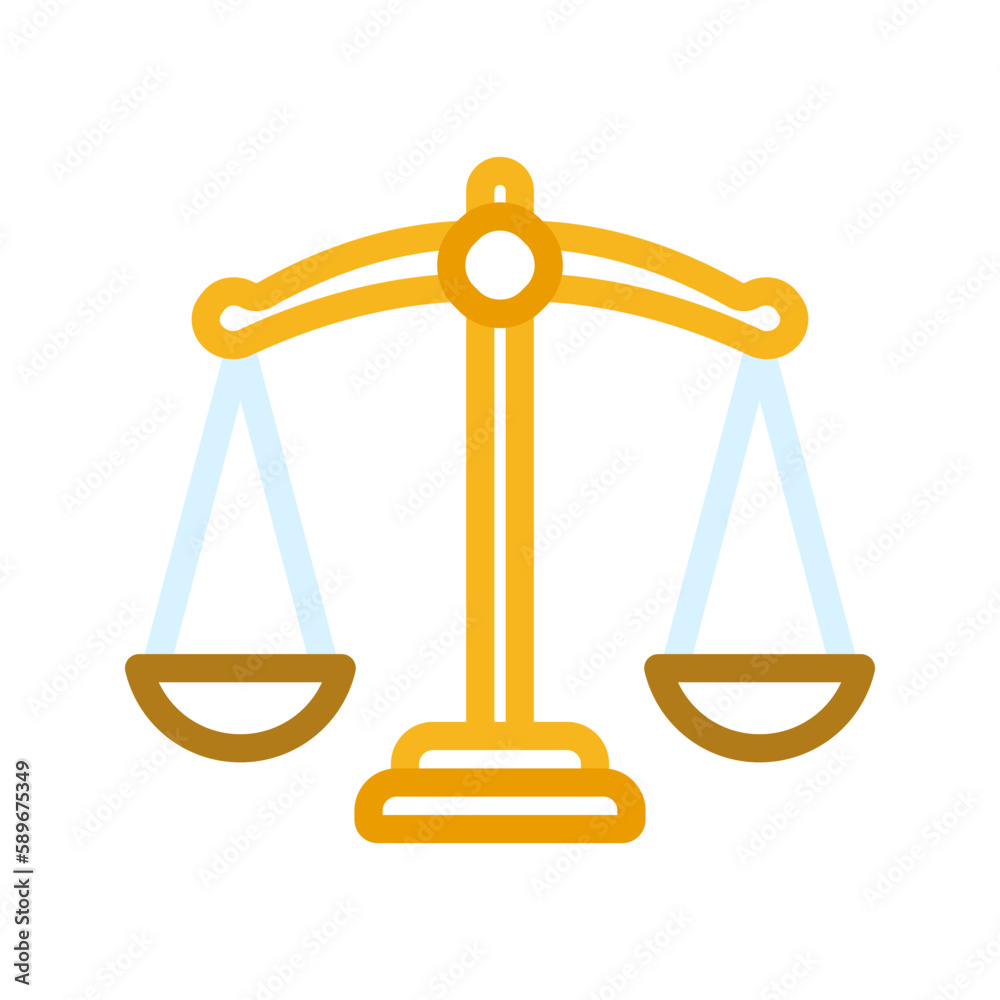 Scales icon. law sign for mobile concept and web design. vector illustration Scales icon. law sign for mobile concept and web design. vector illustration