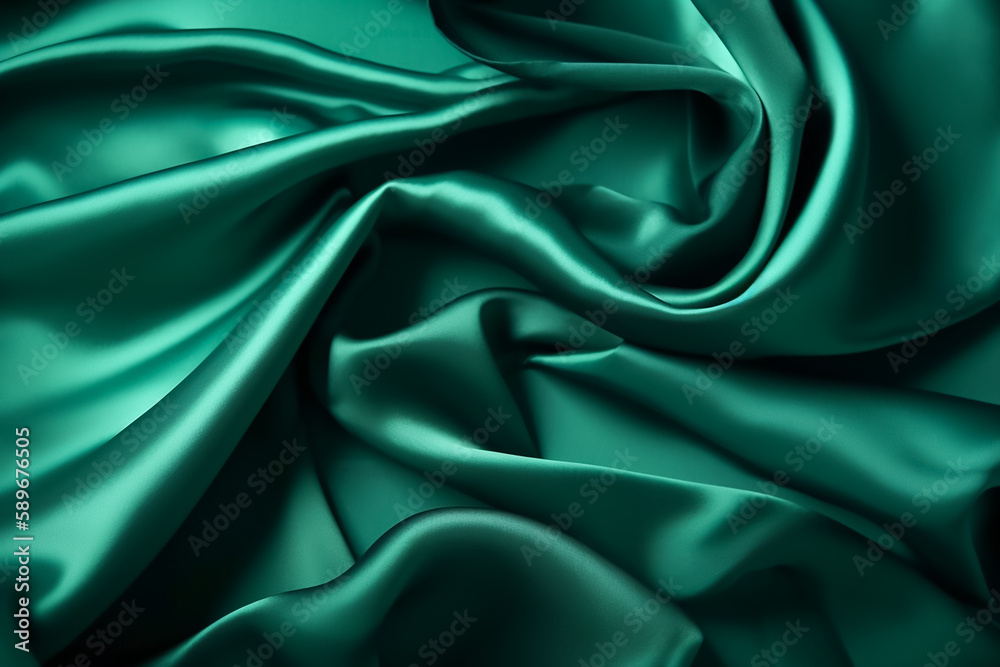 Beautiful shiny green abstract fabric background Beautiful shiny green abstract fabric background