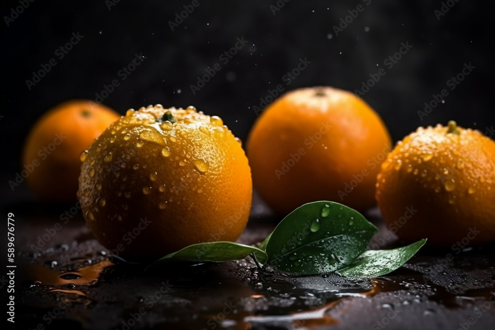 orange in water splash