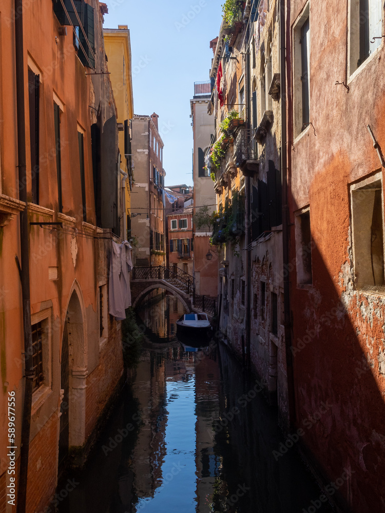 A narrow canal of Venice