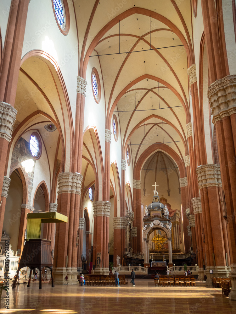 The main nave and high altar of San Petronio, Bologna