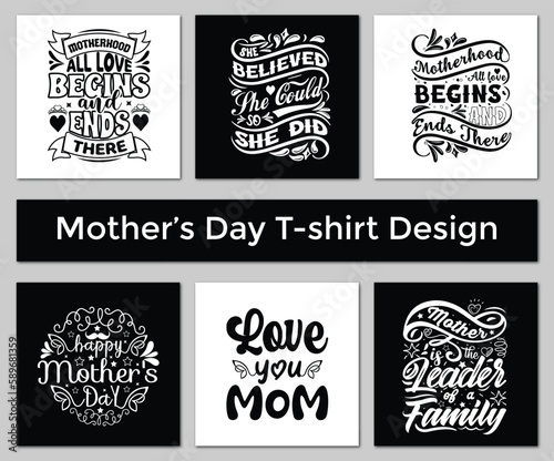 Mother's Day Lettering T-shirt Design