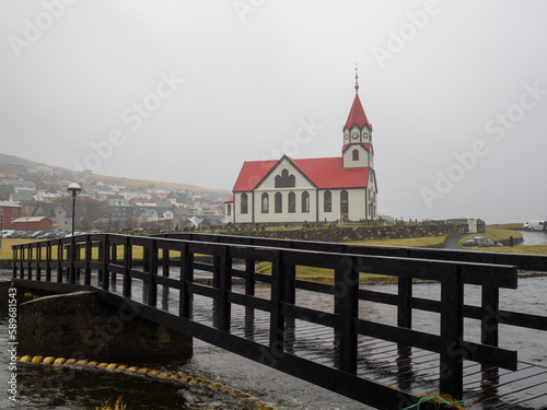 Sandav  gur church in a rainy day