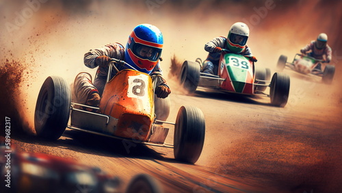 kart race at high speed with Generative AI. © Tech Hendra