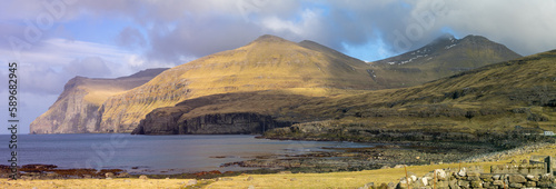 Eiðisflógvi gulf with Gráfelli and Sandfelli mountains