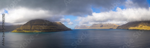 Leirviksfjørður panorama, looking at  the south of Kalsoy island with Borðoy island on the right © Sérgio Nogueira
