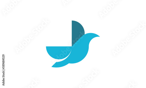 Creative Vector Illustration Business Logo Design. Flying Bird