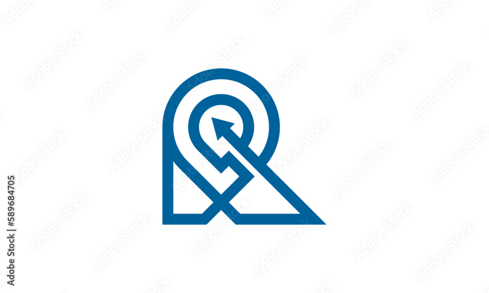 Creative Vector Illustration Business Logo Design. Letter R and Pin Location Up Arrow Direction Combination Creative Vector Illustration Business Logo Design. Letter R and Pin Location Up Arrow Direction Combination