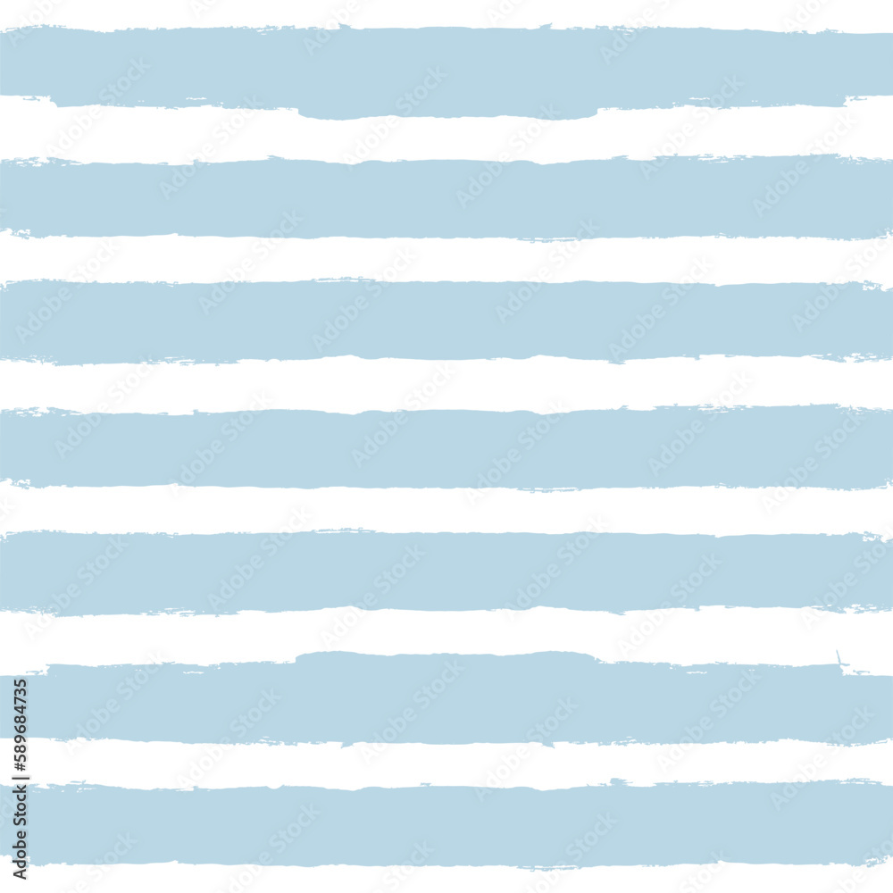 Watercolor stripes vector pattern, baby blue stripe seamless background, childish pastel brush strokes. marine grunge stripes, cute paintbrush line