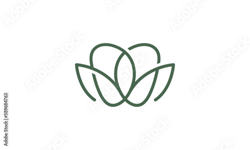 Creative Vector Illustration Business Logo Design. Lotus Dental Tooth Medical.