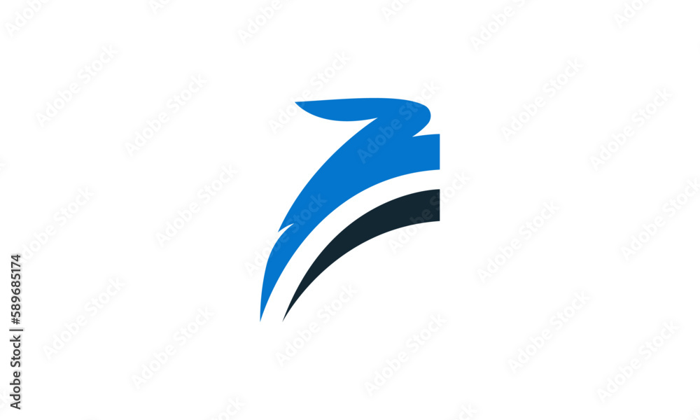 Fototapeta premium Creative Vector Illustration Business Logo Design. Letter F and Jumping Rabbit Combination