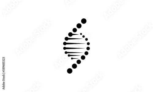 Creative Vector Illustration Business Logo Design. Letter S DNA Cell Medical Health.