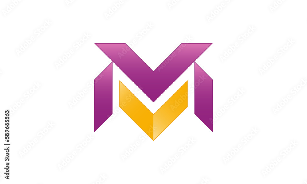 Creative Vector Illustration Business Logo Design. Initial Letter M and Letter V Creative Vector Illustration Business Logo Design. Initial Letter M and Letter V