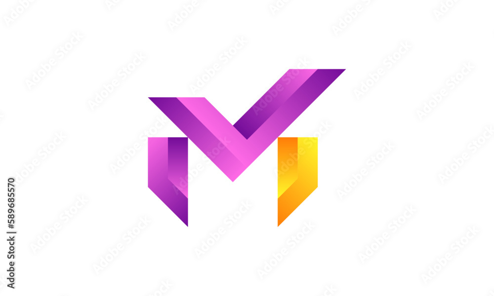 Creative Vector Illustration Business Logo Design. Initial Letter M and Letter V Creative Vector Illustration Business Logo Design. Initial Letter M and Letter V