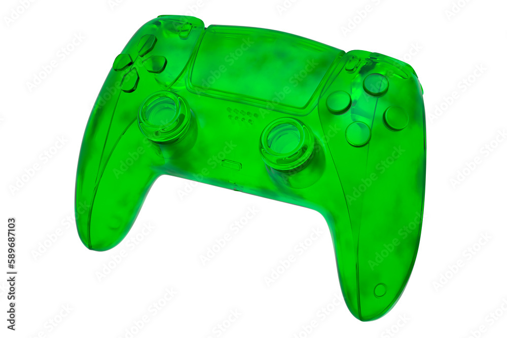 Realistic video game joystick in trendy style glassmorphism or frosted glass Realistic video game joystick in trendy style glassmorphism or frosted glass